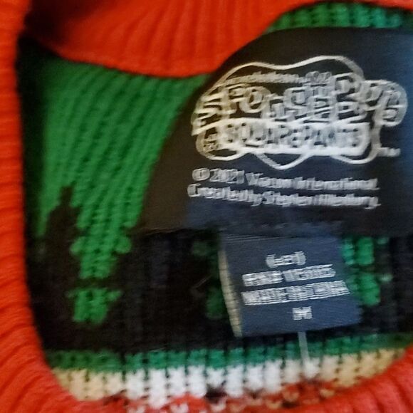 Spongebob SquarePants Patrick Ugly Christmas Sweater Men's Size Medium Black - Picture 8 of 8